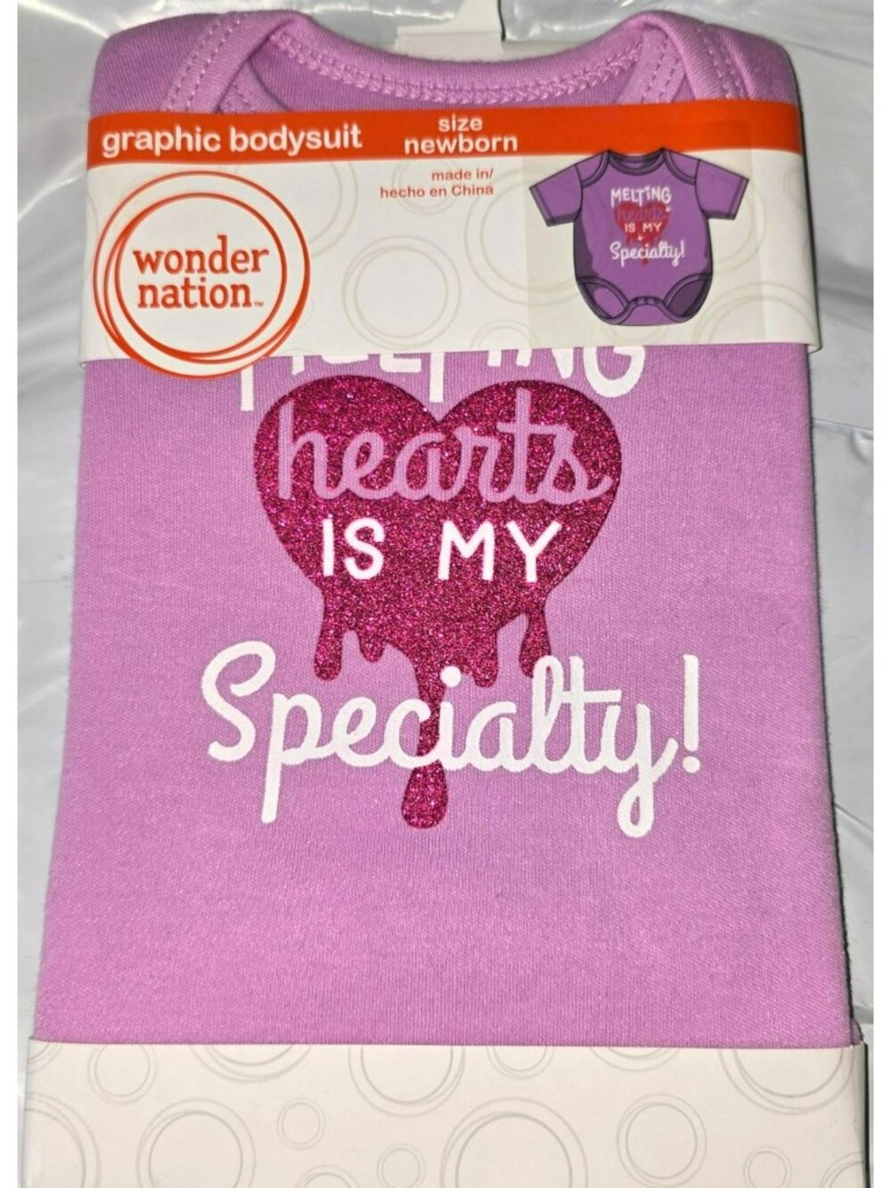 Newborn Graphic Bodysuit Baby Melting Hearts Is My Specialty LH4281C